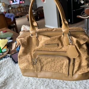 Longchamp ostrich bag.